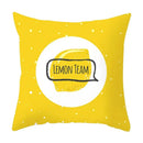 Axyaa Yellow Floral Geometric Pillowcase for Home Decor