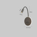 Axyaa Gooseneck Wall Lamp with USB Port & Switch, Bedroom Reading Light