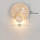 Axyaa LED Wall Light Pull Chain Switch Black Travertine Wall Decor