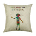 Axyaa Dog Linen Cushion Cover 45*45cm - Home Sofa Decor Pillowcase