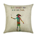 Axyaa Dog Linen Cushion Cover 45*45cm - Home Sofa Decor Pillowcase