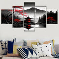 Axyaa Japanese Landscape Canvas Prints for Elegant Home Decor