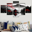Axyaa Japanese Landscape Canvas Prints for Elegant Home Decor