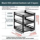 Axyaa 2-Layer Seasoning Storage Pull-Out Rack - Aluminum Alloy Organizer