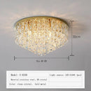 Axyaa Crystal Circle Ceiling Lamp Modern LED Chandelier Art Deco Lighting Fixtures