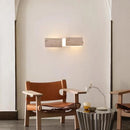 Axyaa Natural Stone White Acrylic LED Wall Lamp, Dimmable Remote Control Sconce Lighting
