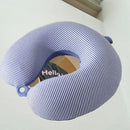 Axyaa Knitted Striped U-Neck Pillow: Multi-Function Travel & Aircraft Pillow