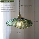 Axyaa Green Glass Pendant Light Modern Chandelier for Kitchen Island