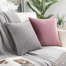 Axyaa Velour Square Pillow Cover 50x50 Lightweight Hidden Zipper Sofa Bed Pillowcase