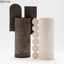 Geometric Resin Vase for Artificial Flowers by Axyaa: Modern Table Decoration