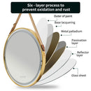Axyaa 600mm Round LED Bathroom Mirror Anti-fog Wall Hanging Illuminated Lighted Black/Gold Frame
