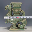 Axyaa Antique Song Ru Kiln Phoenix Head Ceramic Vase - Home Decor Ornament