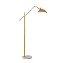 Axyaa Nordic Gold Marble Base Floor Lamp with Adjustable Length LED E27 Fixtures