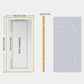 Axyaa LED Rectangular Bathroom Mirror with Colour Illumination and Antifog - Golden Frame