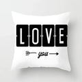 Axyaa Geometric Heart Piano Girl Throw Pillow Case Set for Home Decor