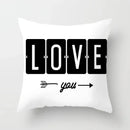 Axyaa Geometric Heart Piano Girl Throw Pillow Case Set for Home Decor