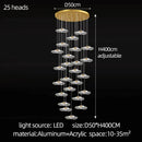Axyaa Lotus Leaf Acrylic Chandelier for Staircase Duplex & Villa Living Room
