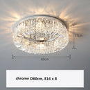 Axyaa Crystal Ceiling Lamp: Luxury Restaurant LED Lighting, Modern Living Room Decor