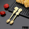 Axyaa Stainless Steel Cartoon Couple Coffee Spoon Set