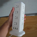 Axya Multi-layer Socket Desk Lamp: 2500W Fast Charging, USB Port, LED Night Light