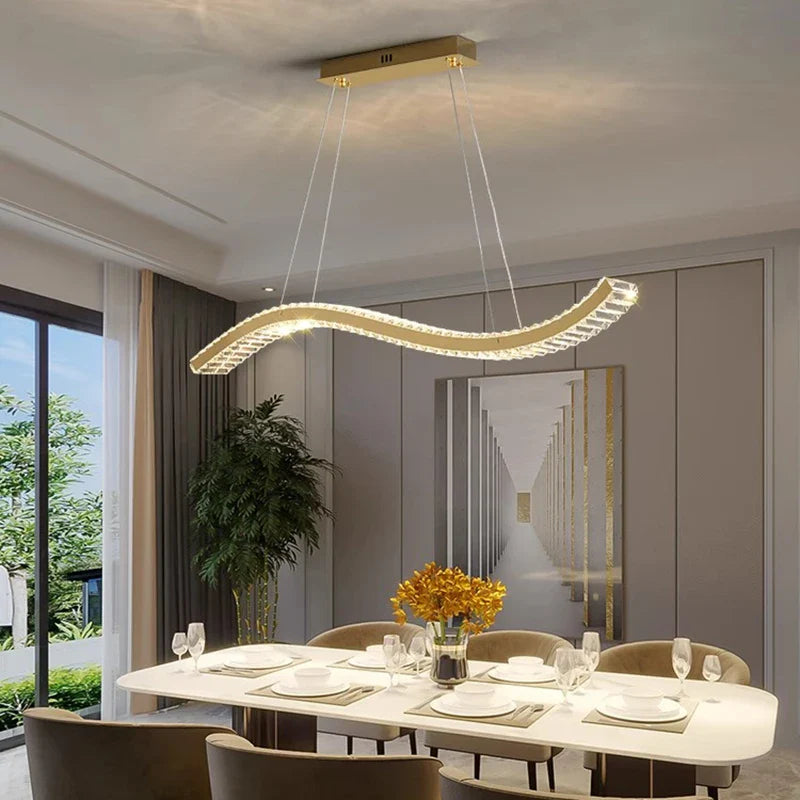 Axyaa Modern LED Pendant Chandelier for Living Room and Dining Room