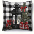 Axyaa Christmas Plaid Cushion Covers - Festive Home Decor for Sofa, Bedroom, Car