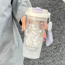 Axyaa Double Drink Plastic Water Bottle with Tea Filter, BPA-free, Leak-proof, 600ML