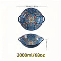 Axyaa Bohemian Amphora Soup Bowl Ceramic Noodle Ramen Large Tableware Bowl