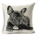 Axyaa Dog Yak Linen Cushion Cover - 45*45cm