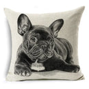 Axyaa Dog Yak Linen Cushion Cover - 45*45cm