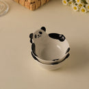 Axyaa Panda Ceramic Dipping Dish, Mini Fruit Bowl, Steamer, Snack Bowl - Home & Restaurant Tableware