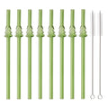 Glass Straw Set for Milk Tea Juice Cocktail, Axyaa Kitchen Bar Accessories