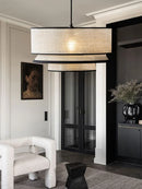 Axyaa Fabric Ceiling Pendant Lamps Modern Bedroom Chandelier