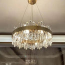 Axyaa Gold Black Luxury Crystal Chandelier Hanging Lamp for Indoor Lighting