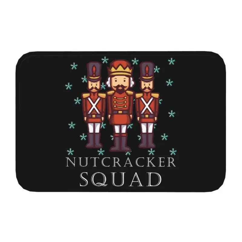 Axyaa Christmas Nutcracker Welcome Mat: Festive Home Decor Anti-Slip Carpet