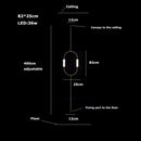 Axyaa Gold Tube Floor Lamp - Modern Minimalist Nordic LED Light