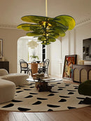 Axyaa Retro Green Glass Chandelier for Home Decoration
