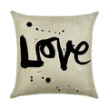 Axyaa Linen Pillowcase 45*45cm for Household Sofa Decor - Love Letter Series