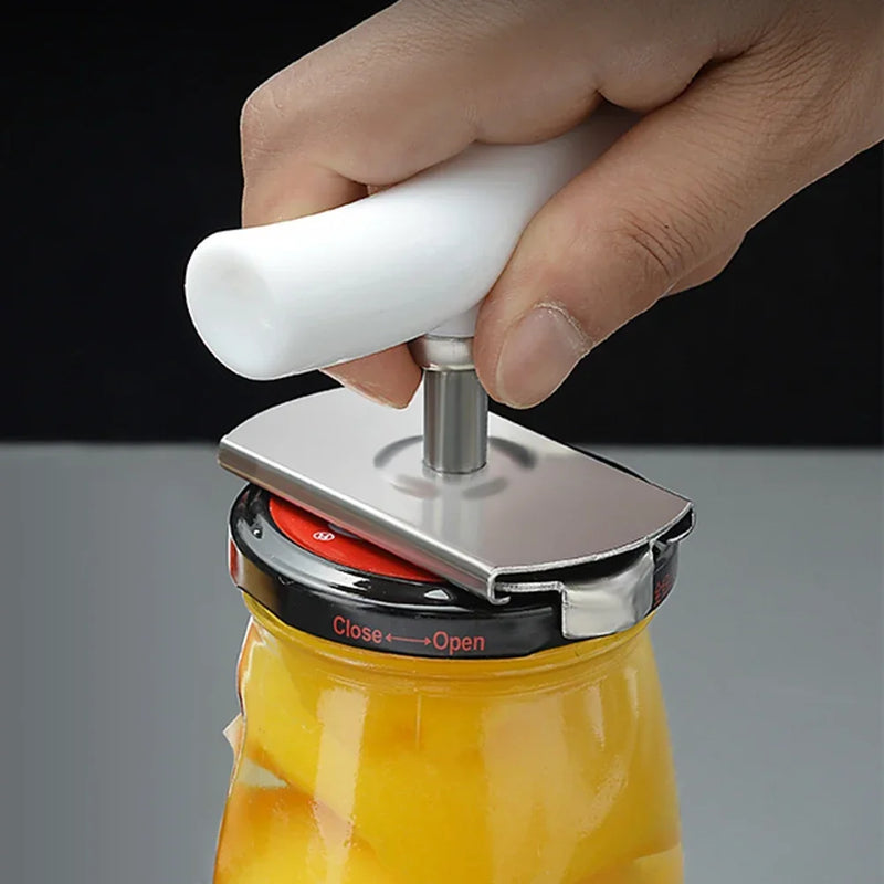 Axya Stainless Steel Manual Can Opener Tool - Adjustable Twist Cap Lid Jar Bottle Opener