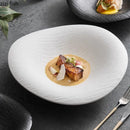 Axyaa Stone Patterned Ceramic Plate Set for Molecular Cuisine