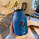 Axyaa Double Stainless Thermos Bottle With Straw - Portable Vacuum Flask for Outdoors