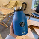 Axyaa Double Stainless Thermos Bottle with Straw: Portable Vacuum Flask for Travel & Fitness