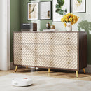 Axyaa 6-Drawer Wooden Storage Tower with Solid Wood Legs
