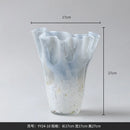 Axyaa Golden Trumpet Ceramic Flower Vase for Home Decoration and Flower Arrangement
