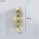Axyaa Crystal Large Wall Lamp for Duplex Building Villa Hall, High-End Decorative Lighting