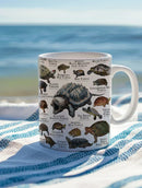 Axyaa Turtle Atlas Mug - Vintage Botanical Illustration, Microwave Safe Coffee Cup