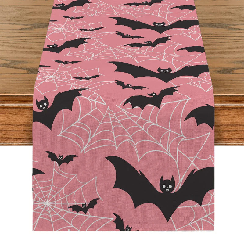 Halloween Spider Table Runner by Axyaa for Home Dining and Party Decor