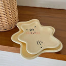 Axyaa Cream Bear Cute 3D Alien Ceramic Dessert Salad Plate - Household Tableware