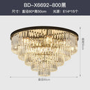 Axyaa Crystal Gold Black LED Chandelier