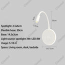 Axyaa LED Gooseneck Wall Lamp USB with Switch Bedroom Bedside Light